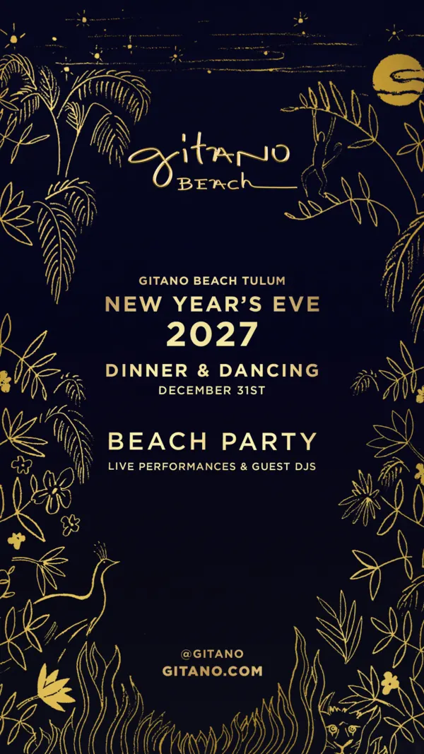 New Year's Eve at Gitano Beach flyer