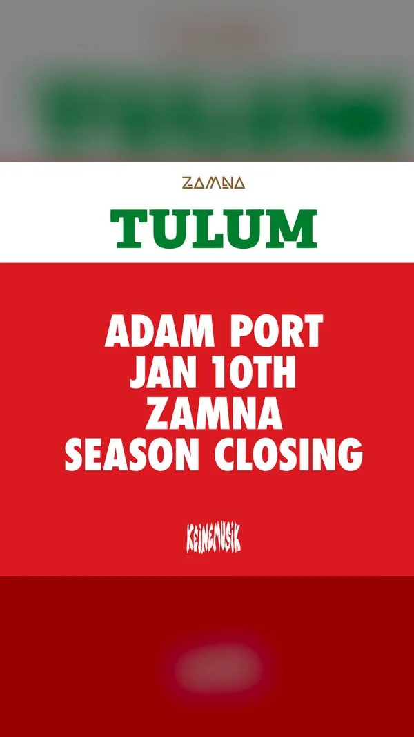 Adam Port: Closing Night flyer