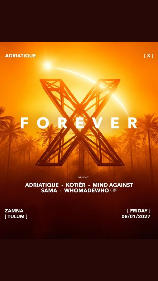 X by Adriatique flyer