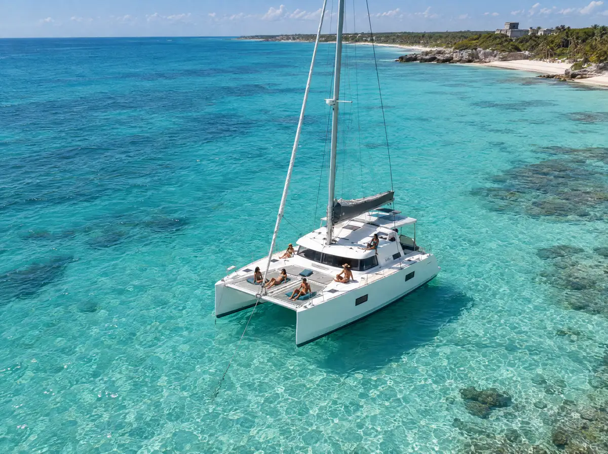 Yachts & catamarans in Tulum, arranged by Bon Vivant